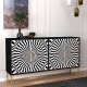 Μπουφές Gradel Megapap χρώμα μαύρο - ασπρόμαυρο 150x35x83,6εκ. Μπουφές Gradel Megapap χρώμα μαύρο - ασπρόμαυρο 150x35x83,6εκ.