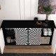 Μπουφές Gradel Megapap χρώμα μαύρο - ασπρόμαυρο 150x35x83,6εκ. Μπουφές Gradel Megapap χρώμα μαύρο - ασπρόμαυρο 150x35x83,6εκ.