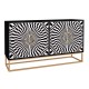 Μπουφές Gradel Megapap χρώμα μαύρο - ασπρόμαυρο 150x35x83,6εκ. Μπουφές Gradel Megapap χρώμα μαύρο - ασπρόμαυρο 150x35x83,6εκ.