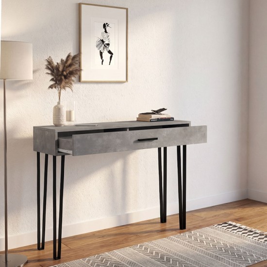 Κονσόλα Rochel Megapap χρώμα γκρι σκυροδέματος 120x35x89,8εκ. Κονσόλα Rochel Megapap χρώμα γκρι σκυροδέματος 120x35x89,8εκ.