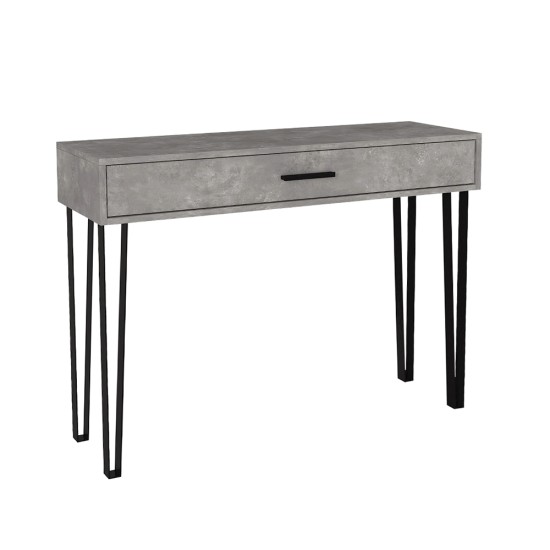 Κονσόλα Rochel Megapap χρώμα γκρι σκυροδέματος 120x35x89,8εκ.