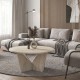 Τραπεζάκι σαλονιού Lagerta Megapap χρώμα travertine Ø75x35εκ. Τραπεζάκι σαλονιού Lagerta Megapap χρώμα travertine Ø75x35εκ.