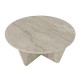 Τραπεζάκι σαλονιού Lagerta Megapap χρώμα travertine Ø75x35εκ. Τραπεζάκι σαλονιού Lagerta Megapap χρώμα travertine Ø75x35εκ.