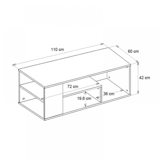 Τραπεζάκι σαλονιού Abdera Megapap χρώμα travertine 110x60x42εκ. Τραπεζάκι σαλονιού Abdera Megapap χρώμα travertine 110x60x42εκ.