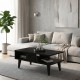 Τραπεζάκι σαλονιού Andros Megapap χρώμα sencron black 90x54x39,6εκ.