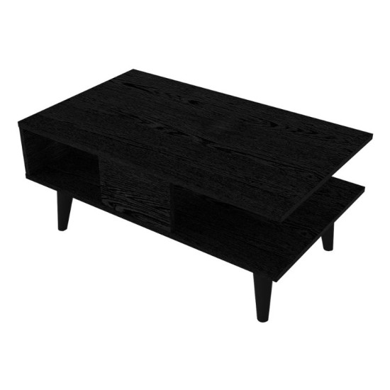 Τραπεζάκι σαλονιού Andros Megapap χρώμα sencron black 90x54x39,6εκ.