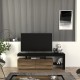Έπιπλο τηλεόρασης Acnes Megapap χρώμα μαύρο - καρυδί 160x40x53εκ. Έπιπλο τηλεόρασης Acnes Megapap χρώμα μαύρο - καρυδί 160x40x53εκ.