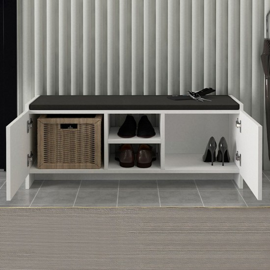 Παπουτσοθήκη Verly Megapap χρώμα λευκό 110x33,2x43εκ. Παπουτσοθήκη Verly Megapap χρώμα λευκό 110x33,2x43εκ.