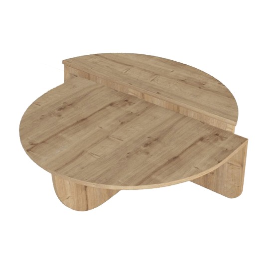 Τραπεζάκι σαλονιού Nilvia Megapap χρώμα sapphire oak Ø85x35εκ. Τραπεζάκι σαλονιού Nilvia Megapap χρώμα sapphire oak Ø85x35εκ.