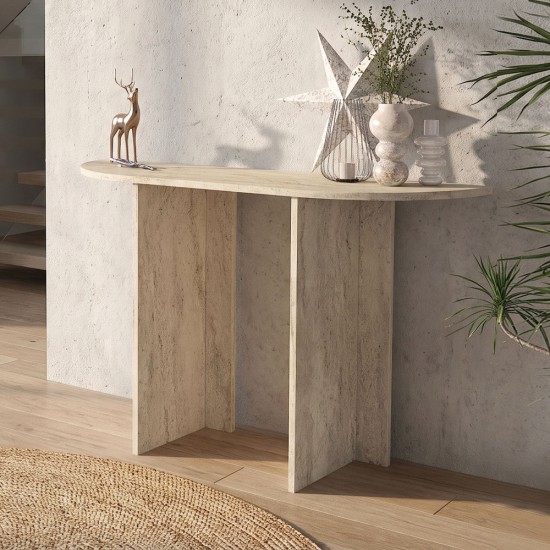 Κονσόλα Cortado Megapap χρώμα travertine 120x35x75εκ.