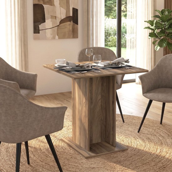 Τραπέζι Allos Megapap χρώμα καρυδί 75x75x77εκ. Τραπέζι Allos Megapap χρώμα καρυδί 75x75x77εκ.