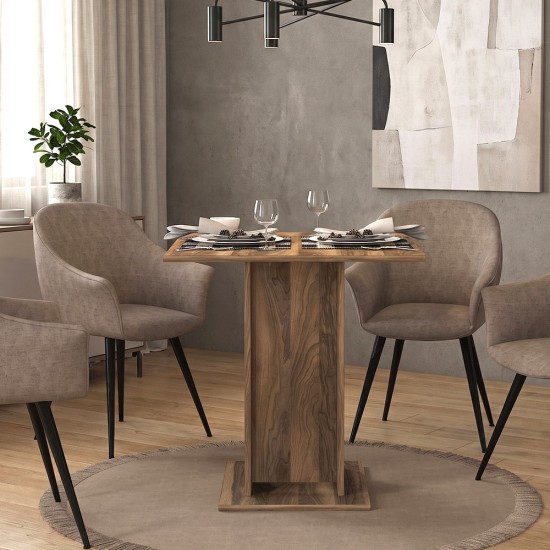 Τραπέζι Allos Megapap χρώμα καρυδί 75x75x77εκ. Τραπέζι Allos Megapap χρώμα καρυδί 75x75x77εκ.
