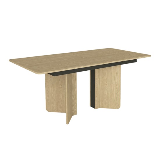 Τραπέζι Lava Megapap χρώμα rota oak - ανθρακί 180x90x76,8εκ. Τραπέζι Lava Megapap χρώμα rota oak - ανθρακί 180x90x76,8εκ.