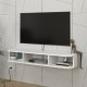 Έπιπλο τηλεόρασης επιτοίχιο Bask Megapap με LED χρώμα λευκό 120x29,6x19,2εκ. Έπιπλο τηλεόρασης επιτοίχιο Bask Megapap με LED χρώμα λευκό 120x29,6x19,2εκ.