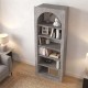 Βιβλιοθήκη Voila Megapap χρώμα γκρι σκυροδέματος 74x35x180εκ. Βιβλιοθήκη Voila Megapap χρώμα γκρι σκυροδέματος 74x35x180εκ.