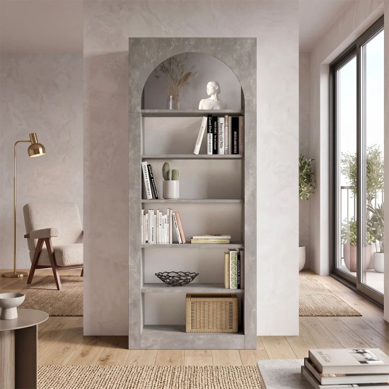 Βιβλιοθήκη Voila Megapap χρώμα γκρι σκυροδέματος 74x35x180εκ. Βιβλιοθήκη Voila Megapap χρώμα γκρι σκυροδέματος 74x35x180εκ.