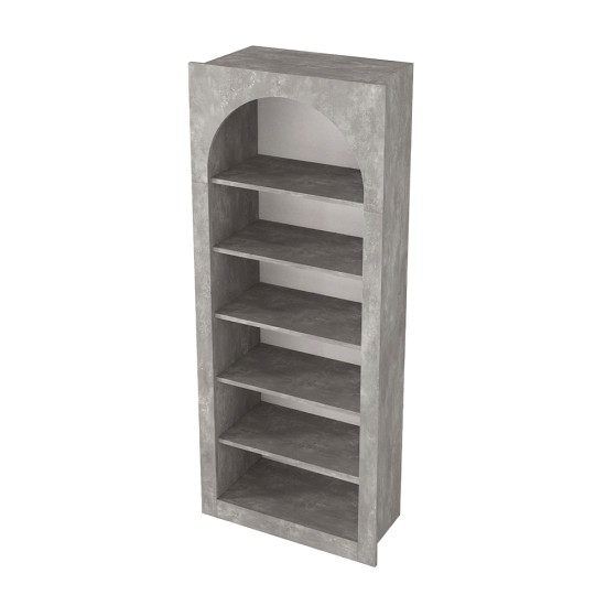 Βιβλιοθήκη Voila Megapap χρώμα γκρι σκυροδέματος 74x35x180εκ. Βιβλιοθήκη Voila Megapap χρώμα γκρι σκυροδέματος 74x35x180εκ.
