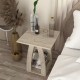 Τραπεζάκι βοηθητικό - Κομοδίνο Deros Megapap χρώμα travertine 45x45x56εκ. Τραπεζάκι βοηθητικό - Κομοδίνο Deros Megapap χρώμα travertine 45x45x56εκ.