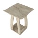 Τραπεζάκι βοηθητικό - Κομοδίνο Deros Megapap χρώμα travertine 45x45x56εκ. Τραπεζάκι βοηθητικό - Κομοδίνο Deros Megapap χρώμα travertine 45x45x56εκ.