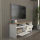 Έπιπλο τηλεόρασης Gradias Megapap χρώμα λευκό - sapphire oak 120x29,6x46,8εκ. Έπιπλο τηλεόρασης Gradias Megapap χρώμα λευκό - sapphire oak 120x29,6x46,8εκ.