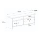 Έπιπλο τηλεόρασης Gradias Megapap χρώμα λευκό - sapphire oak 120x29,6x46,8εκ. Έπιπλο τηλεόρασης Gradias Megapap χρώμα λευκό - sapphire oak 120x29,6x46,8εκ.