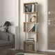 Βιβλιοθήκη Alvina Megapap χρώμα sapphire oak - λευκό 45x19,6x158,8εκ.