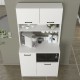 Έπιπλο κουζίνας Tuco 2 Megapap χρώμα λευκό 90x40x180εκ.