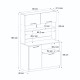 Έπιπλο κουζίνας Tuco 2 Megapap χρώμα λευκό 90x40x180εκ.