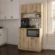 Έπιπλο κουζίνας Tuco 2 Megapap χρώμα sapphire oak 90x40x180εκ. Έπιπλο κουζίνας Tuco 2 Megapap χρώμα sapphire oak 90x40x180εκ.