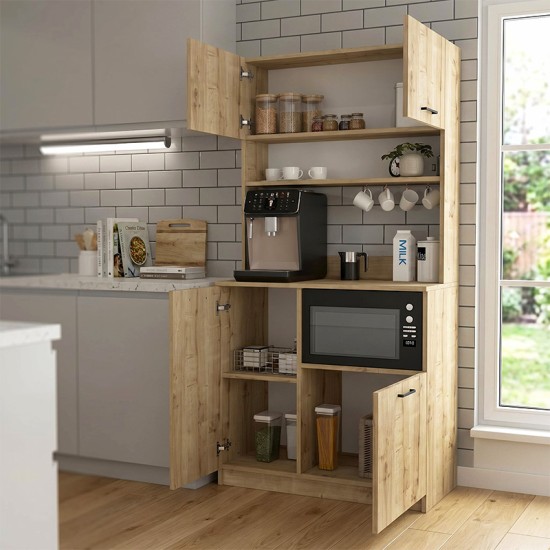 Έπιπλο κουζίνας Tuco 2 Megapap χρώμα sapphire oak 90x40x180εκ. Έπιπλο κουζίνας Tuco 2 Megapap χρώμα sapphire oak 90x40x180εκ.