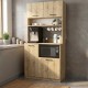 Έπιπλο κουζίνας Tuco 2 Megapap χρώμα sapphire oak 90x40x180εκ. Έπιπλο κουζίνας Tuco 2 Megapap χρώμα sapphire oak 90x40x180εκ.