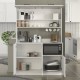 Έπιπλο κουζίνας Tuco 3 Megapap χρώμα λευκό 123,8x40x180εκ. Έπιπλο κουζίνας Tuco 3 Megapap χρώμα λευκό 123,8x40x180εκ.