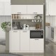 Έπιπλο κουζίνας Tuco 3 Megapap χρώμα λευκό 123,8x40x180εκ. Έπιπλο κουζίνας Tuco 3 Megapap χρώμα λευκό 123,8x40x180εκ.