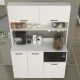 Έπιπλο κουζίνας Tuco 3 Megapap χρώμα λευκό 123,8x40x180εκ. Έπιπλο κουζίνας Tuco 3 Megapap χρώμα λευκό 123,8x40x180εκ.