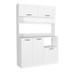 Έπιπλο κουζίνας Tuco 3 Megapap χρώμα λευκό 123,8x40x180εκ. Έπιπλο κουζίνας Tuco 3 Megapap χρώμα λευκό 123,8x40x180εκ.