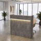 Γραφείο υποδοχής - reception Wilko Megapap με LED χρώμα γκρι σκυροδέματος 113,6x42x110εκ.