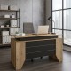 Γραφείο εργασίας Remida Megapap χρώμα sepet oak - ανθρακί 140x60x76,9εκ. Γραφείο εργασίας Remida Megapap χρώμα sepet oak - ανθρακί 140x60x76,9εκ.