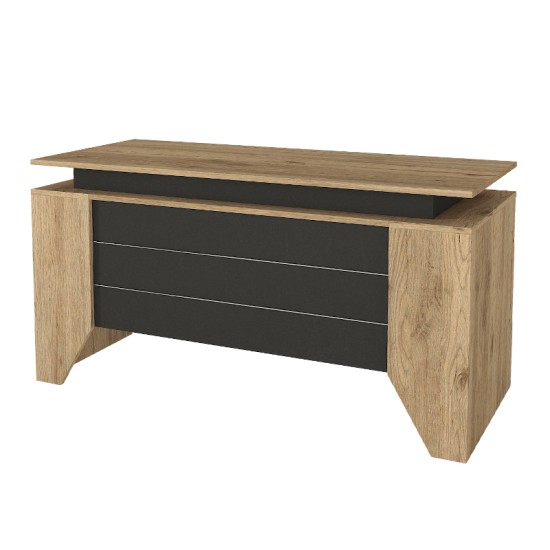 Γραφείο εργασίας Remida Megapap χρώμα sepet oak - ανθρακί 140x60x76,9εκ. Γραφείο εργασίας Remida Megapap χρώμα sepet oak - ανθρακί 140x60x76,9εκ.
