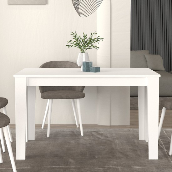 Τραπέζι Darlen Megapap χρώμα λευκό 125x72x74εκ. Τραπέζι Darlen Megapap χρώμα λευκό 125x72x74εκ.