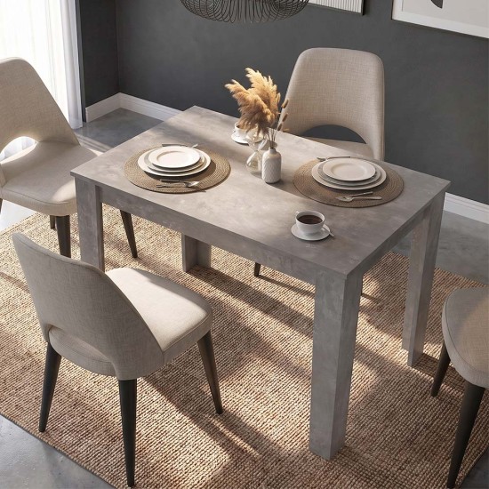Τραπέζι Darlen Megapap χρώμα γκρι σκυροδέματος 125x72x74εκ. Τραπέζι Darlen Megapap χρώμα γκρι σκυροδέματος 125x72x74εκ.