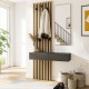 Έπιπλο εισόδου Elois Megapap χρώμα ανθρακί - sepet oak 96,6x26,8x195,5εκ.