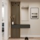 Έπιπλο εισόδου Elois Megapap χρώμα ανθρακί - sepet oak 96,6x26,8x195,5εκ.