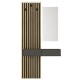 Έπιπλο εισόδου Elois Megapap χρώμα ανθρακί - sepet oak 96,6x26,8x195,5εκ.