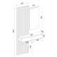 Έπιπλο εισόδου Elois Megapap χρώμα ανθρακί - sepet oak 96,6x26,8x195,5εκ.