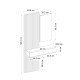 Έπιπλο εισόδου Elois Megapap χρώμα λευκό - sepet oak 96,6x26,8x195,5εκ. Έπιπλο εισόδου Elois Megapap χρώμα λευκό - sepet oak 96,6x26,8x195,5εκ.
