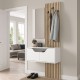 Έπιπλο εισόδου Naro Megapap χρώμα λευκό - sepet oak 90x35x204,2εκ. Έπιπλο εισόδου Naro Megapap χρώμα λευκό - sepet oak 90x35x204,2εκ.