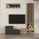 Σύνθεση τηλεόρασης Dumont Megapap χρώμα ανθρακί - sepet oak 180x36,8x200εκ. Σύνθεση τηλεόρασης Dumont Megapap χρώμα ανθρακί - sepet oak 180x36,8x200εκ.