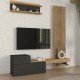 Σύνθεση τηλεόρασης Dumont Megapap χρώμα ανθρακί - sepet oak 180x36,8x200εκ. Σύνθεση τηλεόρασης Dumont Megapap χρώμα ανθρακί - sepet oak 180x36,8x200εκ.