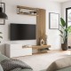Σύνθεση τηλεόρασης Dumont Megapap χρώμα λευκό - sepet oak 180x36,8x200εκ. Σύνθεση τηλεόρασης Dumont Megapap χρώμα λευκό - sepet oak 180x36,8x200εκ.
