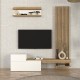 Σύνθεση τηλεόρασης Dumont Megapap χρώμα λευκό - sepet oak 180x36,8x200εκ. Σύνθεση τηλεόρασης Dumont Megapap χρώμα λευκό - sepet oak 180x36,8x200εκ.